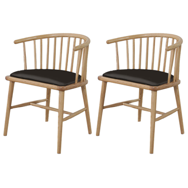 Scandinavian Style Upholstered Side Chair Windsor Back Dining Chairs for Home Wood 2 Piece Set Clearhalo ' kitchen&dining_furn' 'Dining Chairs' 'Dining Tables & Seating' 'dining_chair' 'furn' 'furn_dining_chair' 'Furniture' 'furniture_dining_chair' 'Kitchen & Dining Furniture' 'kitchen' 4038560