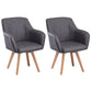 Scandinavian Style Faux Leather Dining Chairs Solid Back Arm Chairs for Home Use Grey 2 Piece Set Clearhalo ' kitchen&dining_furn' 'Dining Chairs' 'Dining Tables & Seating' 'dining_chair' 'furn' 'furn_dining_chair' 'Furniture' 'furniture_dining_chair' 'Kitchen & Dining Furniture' 'kitchen' 4038583