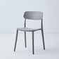 Scandinavian Plastic Restaurant Side Chair Candy Colors Open Back Dining Chair Grey 1 Piece Clearhalo ' kitchen&dining_furn' 'Dining Chairs' 'Dining Tables & Seating' 'dining_chair' 'furn' 'furn_dining_chair' 'Furniture' 'furniture_dining_chair' 'Kitchen & Dining Furniture' 'kitchen' 4038604