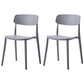 Scandinavian Plastic Restaurant Side Chair Candy Colors Open Back Dining Chair Grey 2 Piece Set Clearhalo ' kitchen&dining_furn' 'Dining Chairs' 'Dining Tables & Seating' 'dining_chair' 'furn' 'furn_dining_chair' 'Furniture' 'furniture_dining_chair' 'Kitchen & Dining Furniture' 'kitchen' 4038606