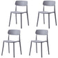 Scandinavian Plastic Restaurant Side Chair Candy Colors Open Back Dining Chair Grey 4 Piece Set Clearhalo ' kitchen&dining_furn' 'Dining Chairs' 'Dining Tables & Seating' 'dining_chair' 'furn' 'furn_dining_chair' 'Furniture' 'furniture_dining_chair' 'Kitchen & Dining Furniture' 'kitchen' 4038607