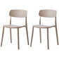 Scandinavian Plastic Restaurant Side Chair Candy Colors Open Back Dining Chair Camel 2 Piece Set Clearhalo ' kitchen&dining_furn' 'Dining Chairs' 'Dining Tables & Seating' 'dining_chair' 'furn' 'furn_dining_chair' 'Furniture' 'furniture_dining_chair' 'Kitchen & Dining Furniture' 'kitchen' 4038611