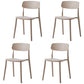 Scandinavian Plastic Restaurant Side Chair Candy Colors Open Back Dining Chair Camel 4 Piece Set Clearhalo ' kitchen&dining_furn' 'Dining Chairs' 'Dining Tables & Seating' 'dining_chair' 'furn' 'furn_dining_chair' 'Furniture' 'furniture_dining_chair' 'Kitchen & Dining Furniture' 'kitchen' 4038613