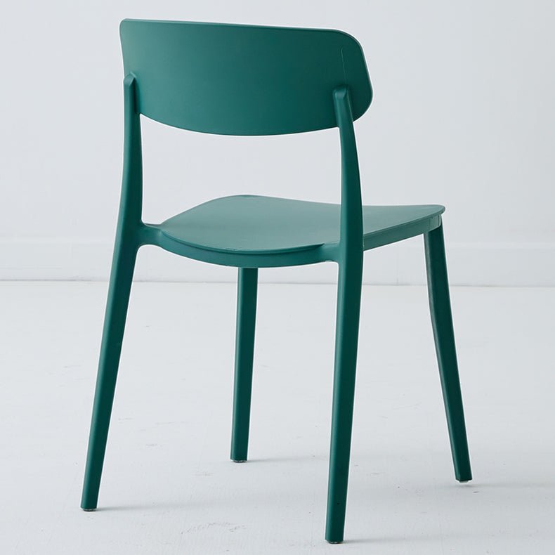 Scandinavian Plastic Restaurant Side Chair Candy Colors Open Back Dining Chair Clearhalo ' kitchen&dining_furn' 'Dining Chairs' 'Dining Tables & Seating' 'dining_chair' 'furn' 'furn_dining_chair' 'Furniture' 'furniture_dining_chair' 'Kitchen & Dining Furniture' 'kitchen' 4038614