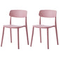 Scandinavian Plastic Restaurant Side Chair Candy Colors Open Back Dining Chair Pink 2 Piece Set Clearhalo ' kitchen&dining_furn' 'Dining Chairs' 'Dining Tables & Seating' 'dining_chair' 'furn' 'furn_dining_chair' 'Furniture' 'furniture_dining_chair' 'Kitchen & Dining Furniture' 'kitchen' 4038617