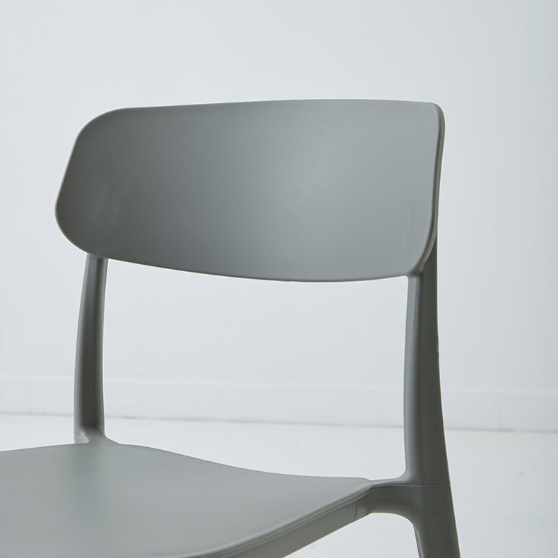 Scandinavian Plastic Restaurant Side Chair Candy Colors Open Back Dining Chair Clearhalo ' kitchen&dining_furn' 'Dining Chairs' 'Dining Tables & Seating' 'dining_chair' 'furn' 'furn_dining_chair' 'Furniture' 'furniture_dining_chair' 'Kitchen & Dining Furniture' 'kitchen' 4038620