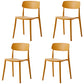 Scandinavian Plastic Restaurant Side Chair Candy Colors Open Back Dining Chair Yellow 4 Piece Set Clearhalo ' kitchen&dining_furn' 'Dining Chairs' 'Dining Tables & Seating' 'dining_chair' 'furn' 'furn_dining_chair' 'Furniture' 'furniture_dining_chair' 'Kitchen & Dining Furniture' 'kitchen' 4038625
