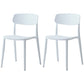 Scandinavian Plastic Restaurant Side Chair Candy Colors Open Back Dining Chair White 2 Piece Set Clearhalo ' kitchen&dining_furn' 'Dining Chairs' 'Dining Tables & Seating' 'dining_chair' 'furn' 'furn_dining_chair' 'Furniture' 'furniture_dining_chair' 'Kitchen & Dining Furniture' 'kitchen' 4038627