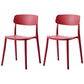 Scandinavian Plastic Restaurant Side Chair Candy Colors Open Back Dining Chair Red 2 Piece Set Clearhalo ' kitchen&dining_furn' 'Dining Chairs' 'Dining Tables & Seating' 'dining_chair' 'furn' 'furn_dining_chair' 'Furniture' 'furniture_dining_chair' 'Kitchen & Dining Furniture' 'kitchen' 4038636