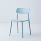 Scandinavian Plastic Restaurant Side Chair Candy Colors Open Back Dining Chair Blue 1 Piece Clearhalo ' kitchen&dining_furn' 'Dining Chairs' 'Dining Tables & Seating' 'dining_chair' 'furn' 'furn_dining_chair' 'Furniture' 'furniture_dining_chair' 'Kitchen & Dining Furniture' 'kitchen' 4038641