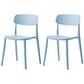Scandinavian Plastic Restaurant Side Chair Candy Colors Open Back Dining Chair Blue 2 Piece Set Clearhalo ' kitchen&dining_furn' 'Dining Chairs' 'Dining Tables & Seating' 'dining_chair' 'furn' 'furn_dining_chair' 'Furniture' 'furniture_dining_chair' 'Kitchen & Dining Furniture' 'kitchen' 4038642