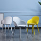 Contemporary Plastic Restaurant Arm Chair Matte Finish Solid Back Dining Chair (Set of 4) Clearhalo ' kitchen&dining_furn' 'Dining Chairs' 'Dining Tables & Seating' 'dining_chair' 'Furniture' 'furniture_dining_chair' 'Kitchen & Dining Furniture' 'kitchen' 4038662