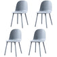 Scandinavian Plastic Restaurant Side Chair Matte Finish Parsons Dining Chair (Set of 4) Silver Gray Clearhalo ' kitchen&dining_furn' 'Dining Chairs' 'Dining Tables & Seating' 'dining_chair' 'furn' 'furn_dining_chair' 'Furniture' 'furniture_dining_chair' 'Kitchen & Dining Furniture' 'kitchen' 4038672