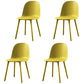 Scandinavian Plastic Restaurant Side Chair Matte Finish Parsons Dining Chair (Set of 4) Yellow Clearhalo ' kitchen&dining_furn' 'Dining Chairs' 'Dining Tables & Seating' 'dining_chair' 'furn' 'furn_dining_chair' 'Furniture' 'furniture_dining_chair' 'Kitchen & Dining Furniture' 'kitchen' 4038673