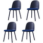Scandinavian Plastic Restaurant Side Chair Matte Finish Parsons Dining Chair (Set of 4) Peacock Blue Clearhalo ' kitchen&dining_furn' 'Dining Chairs' 'Dining Tables & Seating' 'dining_chair' 'furn' 'furn_dining_chair' 'Furniture' 'furniture_dining_chair' 'Kitchen & Dining Furniture' 'kitchen' 4038675