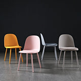 Scandinavian Plastic Restaurant Side Chair Matte Finish Parsons Dining Chair (Set of 4) Clearhalo ' kitchen&dining_furn' 'Dining Chairs' 'Dining Tables & Seating' 'dining_chair' 'furn' 'furn_dining_chair' 'Furniture' 'furniture_dining_chair' 'Kitchen & Dining Furniture' 'kitchen' 4038677