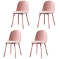 Scandinavian Plastic Restaurant Side Chair Matte Finish Parsons Dining Chair (Set of 4) Pinkish Red Clearhalo ' kitchen&dining_furn' 'Dining Chairs' 'Dining Tables & Seating' 'dining_chair' 'furn' 'furn_dining_chair' 'Furniture' 'furniture_dining_chair' 'Kitchen & Dining Furniture' 'kitchen' 4038684