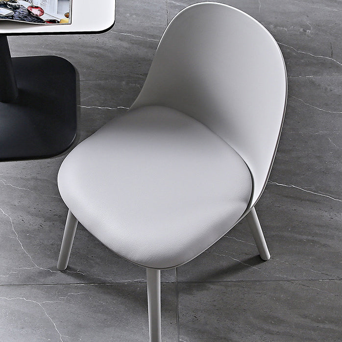 Scandinavian Plastic Restaurant Side Chair Matte Finish Parsons Dining Chair (Set of 4) Clearhalo ' kitchen&dining_furn' 'Dining Chairs' 'Dining Tables & Seating' 'dining_chair' 'furn' 'furn_dining_chair' 'Furniture' 'furniture_dining_chair' 'Kitchen & Dining Furniture' 'kitchen' 4038697