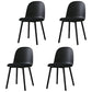 Scandinavian Plastic Restaurant Side Chair Matte Finish Parsons Dining Chair (Set of 4) Matte Black Clearhalo ' kitchen&dining_furn' 'Dining Chairs' 'Dining Tables & Seating' 'dining_chair' 'furn' 'furn_dining_chair' 'Furniture' 'furniture_dining_chair' 'Kitchen & Dining Furniture' 'kitchen' 4038698