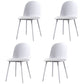 Scandinavian Plastic Restaurant Side Chair Matte Finish Parsons Dining Chair (Set of 4) Ivory Clearhalo ' kitchen&dining_furn' 'Dining Chairs' 'Dining Tables & Seating' 'dining_chair' 'furn' 'furn_dining_chair' 'Furniture' 'furniture_dining_chair' 'Kitchen & Dining Furniture' 'kitchen' 4038701