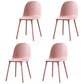 Scandinavian Plastic Restaurant Side Chair Matte Finish Parsons Dining Chair (Set of 4) Pink Clearhalo ' kitchen&dining_furn' 'Dining Chairs' 'Dining Tables & Seating' 'dining_chair' 'furn' 'furn_dining_chair' 'Furniture' 'furniture_dining_chair' 'Kitchen & Dining Furniture' 'kitchen' 4038703
