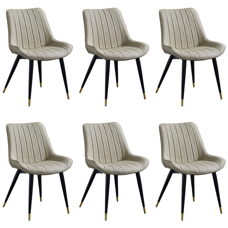 Scandinavian Leather Restaurant Side Chair Matte Finish Parsons Dining Chair Beige 6 Piece Set Black Gold Clearhalo ' kitchen&dining_furn' 'Dining Chairs' 'Dining Tables & Seating' 'dining_chair' 'furn' 'furn_dining_chair' 'Furniture' 'furniture_dining_chair' 'Kitchen & Dining Furniture' 'kitchen' 4038720