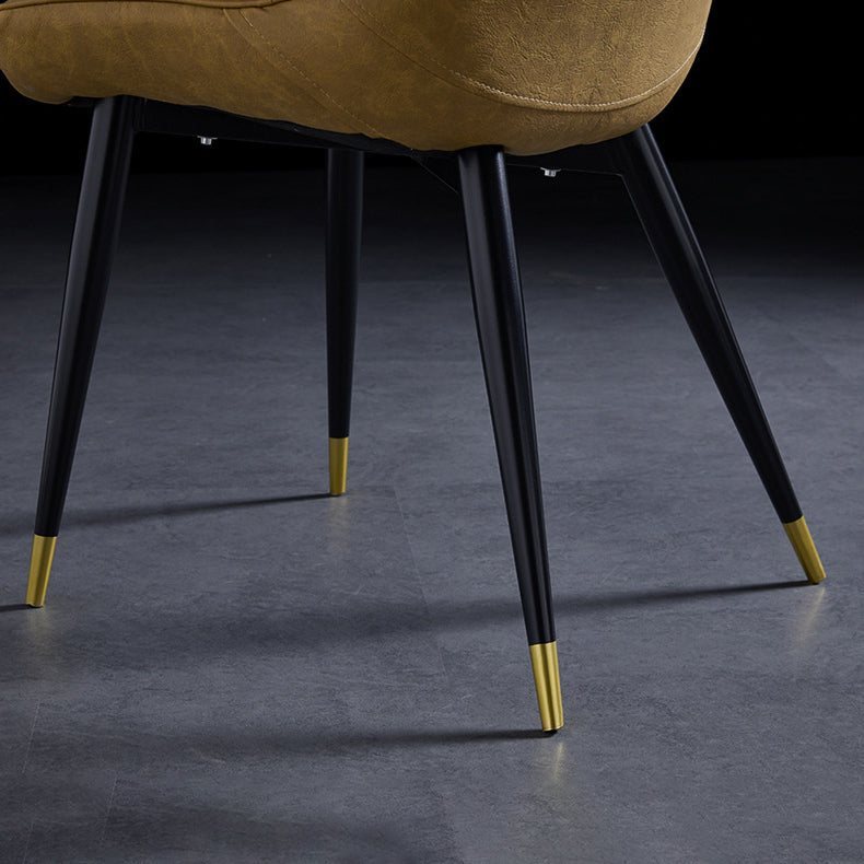 Scandinavian Leather Restaurant Side Chair Matte Finish Parsons Dining Chair Clearhalo ' kitchen&dining_furn' 'Dining Chairs' 'Dining Tables & Seating' 'dining_chair' 'furn' 'furn_dining_chair' 'Furniture' 'furniture_dining_chair' 'Kitchen & Dining Furniture' 'kitchen' 4038724