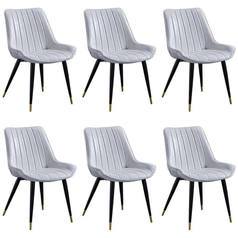 Scandinavian Leather Restaurant Side Chair Matte Finish Parsons Dining Chair White 6 Piece Set Black Gold Clearhalo ' kitchen&dining_furn' 'Dining Chairs' 'Dining Tables & Seating' 'dining_chair' 'furn' 'furn_dining_chair' 'Furniture' 'furniture_dining_chair' 'Kitchen & Dining Furniture' 'kitchen' 4038726
