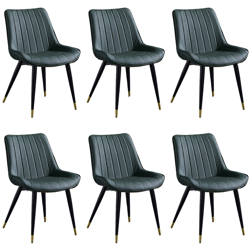 Scandinavian Leather Restaurant Side Chair Matte Finish Parsons Dining Chair Green 6 Piece Set Black Gold Clearhalo ' kitchen&dining_furn' 'Dining Chairs' 'Dining Tables & Seating' 'dining_chair' 'furn' 'furn_dining_chair' 'Furniture' 'furniture_dining_chair' 'Kitchen & Dining Furniture' 'kitchen' 4038736