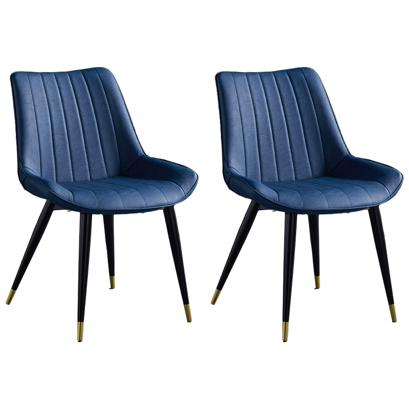 Scandinavian Leather Restaurant Side Chair Matte Finish Parsons Dining Chair Blue 2 Piece Set Black Gold Clearhalo ' kitchen&dining_furn' 'Dining Chairs' 'Dining Tables & Seating' 'dining_chair' 'furn' 'furn_dining_chair' 'Furniture' 'furniture_dining_chair' 'Kitchen & Dining Furniture' 'kitchen' 4038737