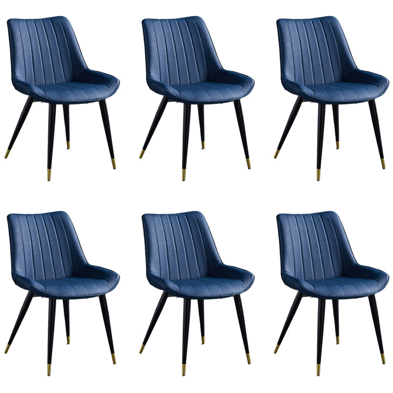 Scandinavian Leather Restaurant Side Chair Matte Finish Parsons Dining Chair Blue 6 Piece Set Black Gold Clearhalo ' kitchen&dining_furn' 'Dining Chairs' 'Dining Tables & Seating' 'dining_chair' 'furn' 'furn_dining_chair' 'Furniture' 'furniture_dining_chair' 'Kitchen & Dining Furniture' 'kitchen' 4038739