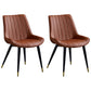 Scandinavian Leather Restaurant Side Chair Matte Finish Parsons Dining Chair Orange 2 Piece Set Black Gold Clearhalo ' kitchen&dining_furn' 'Dining Chairs' 'Dining Tables & Seating' 'dining_chair' 'furn' 'furn_dining_chair' 'Furniture' 'furniture_dining_chair' 'Kitchen & Dining Furniture' 'kitchen' 4038740
