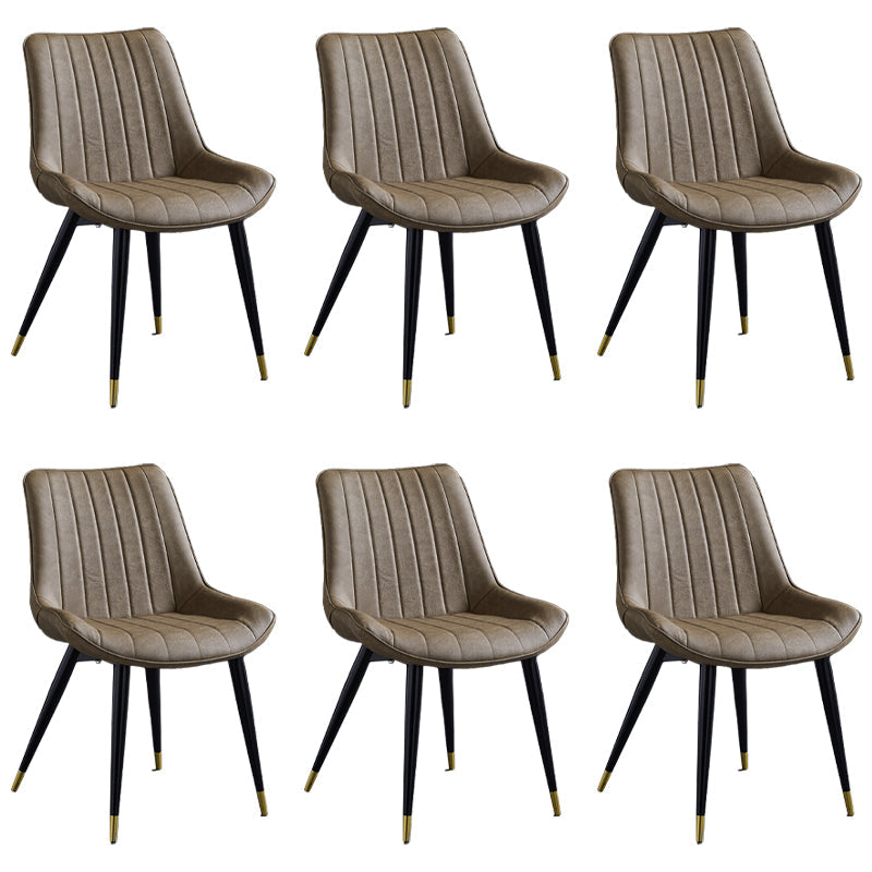 Scandinavian Leather Restaurant Side Chair Matte Finish Parsons Dining Chair Camel 6 Piece Set Black Gold Clearhalo ' kitchen&dining_furn' 'Dining Chairs' 'Dining Tables & Seating' 'dining_chair' 'furn' 'furn_dining_chair' 'Furniture' 'furniture_dining_chair' 'Kitchen & Dining Furniture' 'kitchen' 4038748