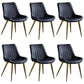 Scandinavian Leather Restaurant Side Chair Matte Finish Parsons Dining Chair Black 6 Piece Set Brass Gold Clearhalo ' kitchen&dining_furn' 'Dining Chairs' 'Dining Tables & Seating' 'dining_chair' 'furn' 'furn_dining_chair' 'Furniture' 'furniture_dining_chair' 'Kitchen & Dining Furniture' 'kitchen' 4038751
