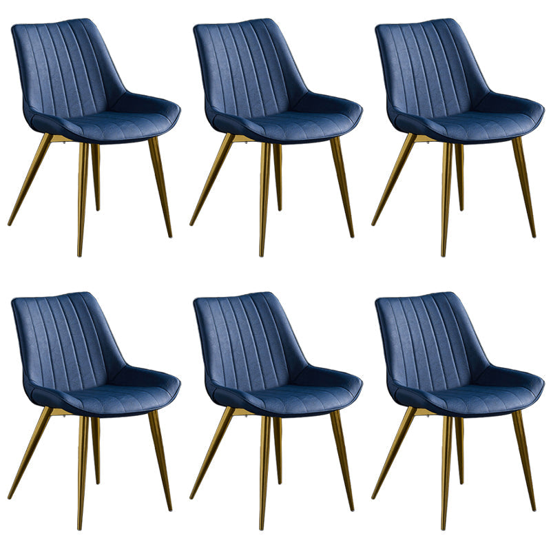 Scandinavian Leather Restaurant Side Chair Matte Finish Parsons Dining Chair Blue 6 Piece Set Brass Gold Clearhalo ' kitchen&dining_furn' 'Dining Chairs' 'Dining Tables & Seating' 'dining_chair' 'furn' 'furn_dining_chair' 'Furniture' 'furniture_dining_chair' 'Kitchen & Dining Furniture' 'kitchen' 4038754