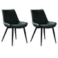 Scandinavian Leather Restaurant Side Chair Matte Finish Parsons Dining Chair Green 2 Piece Set Black Clearhalo ' kitchen&dining_furn' 'Dining Chairs' 'Dining Tables & Seating' 'dining_chair' 'furn' 'furn_dining_chair' 'Furniture' 'furniture_dining_chair' 'Kitchen & Dining Furniture' 'kitchen' 4038758