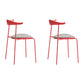 Minimalist Style Open Back Dining Side Chair Armless Dining Side Chair for Home (Set of 2) Red Clearhalo ' kitchen&dining_furn' 'Dining Chairs' 'Dining Tables & Seating' 'dining_chair' 'furn' 'furn_dining_chair' 'Furniture' 'furniture_dining_chair' 'Kitchen & Dining Furniture' 'kitchen' 4038768