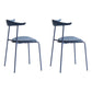 Minimalist Style Open Back Dining Side Chair Armless Dining Side Chair for Home (Set of 2) Blue Clearhalo ' kitchen&dining_furn' 'Dining Chairs' 'Dining Tables & Seating' 'dining_chair' 'furn' 'furn_dining_chair' 'Furniture' 'furniture_dining_chair' 'Kitchen & Dining Furniture' 'kitchen' 4038769