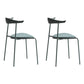 Minimalist Style Open Back Dining Side Chair Armless Dining Side Chair for Home (Set of 2) Green Clearhalo ' kitchen&dining_furn' 'Dining Chairs' 'Dining Tables & Seating' 'dining_chair' 'furn' 'furn_dining_chair' 'Furniture' 'furniture_dining_chair' 'Kitchen & Dining Furniture' 'kitchen' 4038773