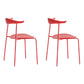 Minimalist Style Open Back Dining Side Chair Armless Dining Side Chair for Home (Set of 2) Peach Clearhalo ' kitchen&dining_furn' 'Dining Chairs' 'Dining Tables & Seating' 'dining_chair' 'furn' 'furn_dining_chair' 'Furniture' 'furniture_dining_chair' 'Kitchen & Dining Furniture' 'kitchen' 4038777