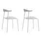 Minimalist Style Open Back Dining Side Chair Armless Dining Side Chair for Home (Set of 2) Textured White Clearhalo ' kitchen&dining_furn' 'Dining Chairs' 'Dining Tables & Seating' 'dining_chair' 'furn' 'furn_dining_chair' 'Furniture' 'furniture_dining_chair' 'Kitchen & Dining Furniture' 'kitchen' 4038779