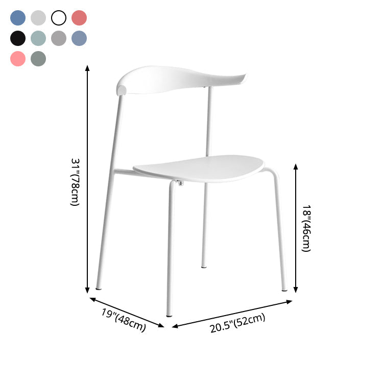 Minimalist Style Open Back Dining Side Chair Armless Dining Side Chair for Home (Set of 2) Clearhalo ' kitchen&dining_furn' 'Dining Chairs' 'Dining Tables & Seating' 'dining_chair' 'furn' 'furn_dining_chair' 'Furniture' 'furniture_dining_chair' 'Kitchen & Dining Furniture' 'kitchen' 4038789