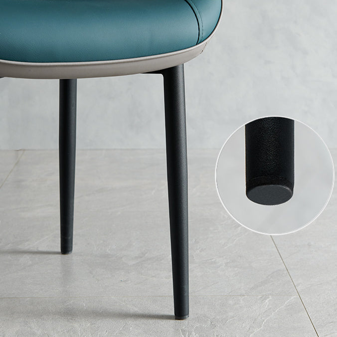 Minimalist Style Leather Dining Arm Chairs Wingback Parsons Chair for Home Clearhalo ' kitchen&dining_furn' 'Dining Chairs' 'Dining Tables & Seating' 'dining_chair' 'furn' 'furn_dining_chair' 'Furniture' 'furniture_dining_chair' 'Kitchen & Dining Furniture' 'kitchen' 4038802