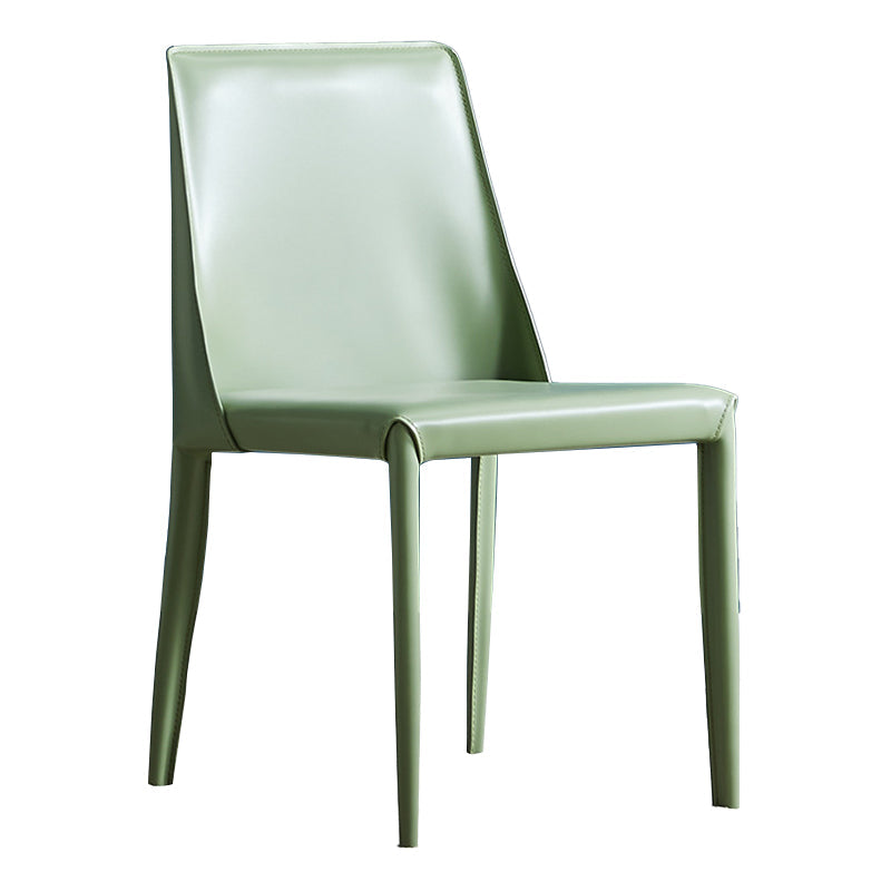 Designer Style Saddle Leather Restaurant Side Chair Matte Finish Parsons Dining Chair (Set of 2) Clearhalo ' kitchen&dining_furn' 'Dining Chairs' 'Dining Tables & Seating' 'dining_chair' 'furn' 'furn_dining_chair' 'Furniture' 'furniture_dining_chair' 'Kitchen & Dining Furniture' 'kitchen' 4038824