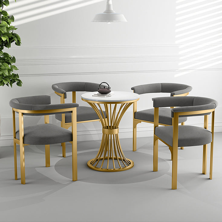 Scandinavian Style Upholstered Armless Dining Chairs Open Back Side Chair (Set of 2) Clearhalo ' kitchen&dining_furn' 'Dining Chairs' 'Dining Tables & Seating' 'dining_chair' 'furn' 'furn_dining_chair' 'Furniture' 'furniture_dining_chair' 'Kitchen & Dining Furniture' 'kitchen' 4038841