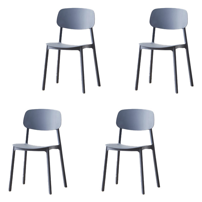 Scandinavian Plastic Conference Room Side Chair Open Back Dining Chair (Set of 4) Airy Blue Clearhalo ' kitchen&dining_furn' 'Dining Chairs' 'Dining Tables & Seating' 'dining_chair' 'furn' 'furn_dining_chair' 'Furniture' 'furniture_dining_chair' 'Kitchen & Dining Furniture' 'kitchen' 4038846