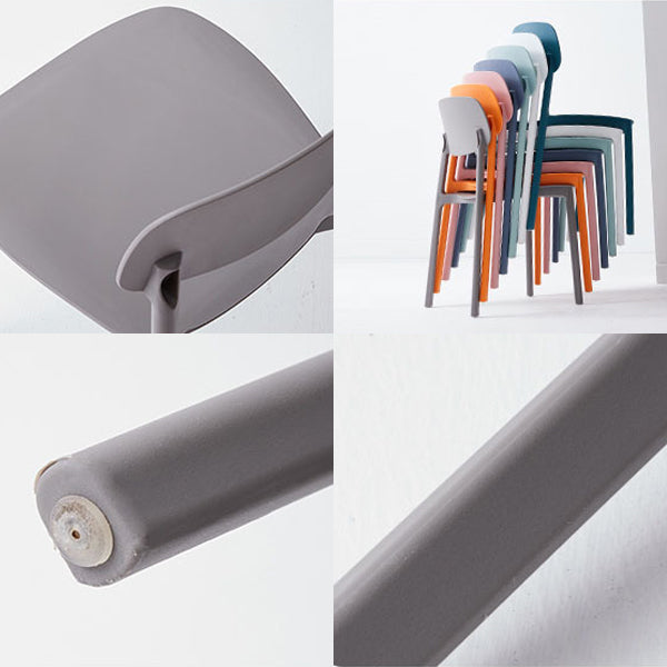 Scandinavian Plastic Conference Room Side Chair Open Back Dining Chair (Set of 4) Clearhalo ' kitchen&dining_furn' 'Dining Chairs' 'Dining Tables & Seating' 'dining_chair' 'furn' 'furn_dining_chair' 'Furniture' 'furniture_dining_chair' 'Kitchen & Dining Furniture' 'kitchen' 4038855