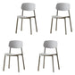 Scandinavian Plastic Conference Room Side Chair Open Back Dining Chair (Set of 4) Dark Gray Clearhalo ' kitchen&dining_furn' 'Dining Chairs' 'Dining Tables & Seating' 'dining_chair' 'furn' 'furn_dining_chair' 'Furniture' 'furniture_dining_chair' 'Kitchen & Dining Furniture' 'kitchen' 4038860