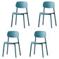 Scandinavian Plastic Conference Room Side Chair Open Back Dining Chair (Set of 4) Dark Blue Clearhalo ' kitchen&dining_furn' 'Dining Chairs' 'Dining Tables & Seating' 'dining_chair' 'furn' 'furn_dining_chair' 'Furniture' 'furniture_dining_chair' 'Kitchen & Dining Furniture' 'kitchen' 4038863