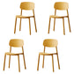 Scandinavian Plastic Conference Room Side Chair Open Back Dining Chair (Set of 4) Ginger Clearhalo ' kitchen&dining_furn' 'Dining Chairs' 'Dining Tables & Seating' 'dining_chair' 'furn' 'furn_dining_chair' 'Furniture' 'furniture_dining_chair' 'Kitchen & Dining Furniture' 'kitchen' 4038865